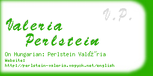valeria perlstein business card